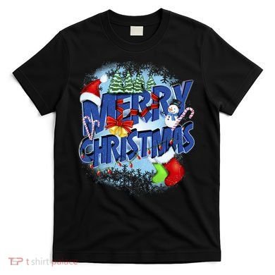 Cute Merry Christmas Word Decoration T-Shirt