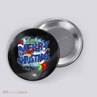 Cute Merry Christmas Word Decoration Button thumb 0