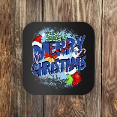 Cute Merry Christmas Word Decoration Coaster