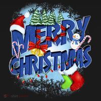 Cute Merry Christmas Word Decoration Polo thumb 3