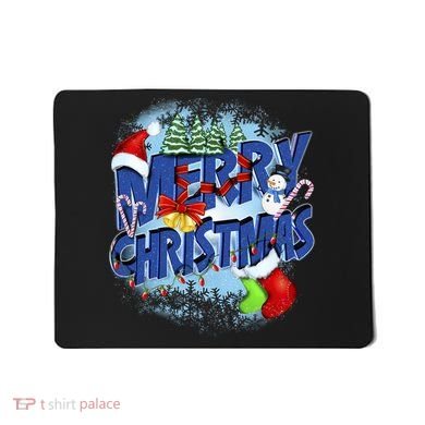 Cute Merry Christmas Word Decoration Mousepad