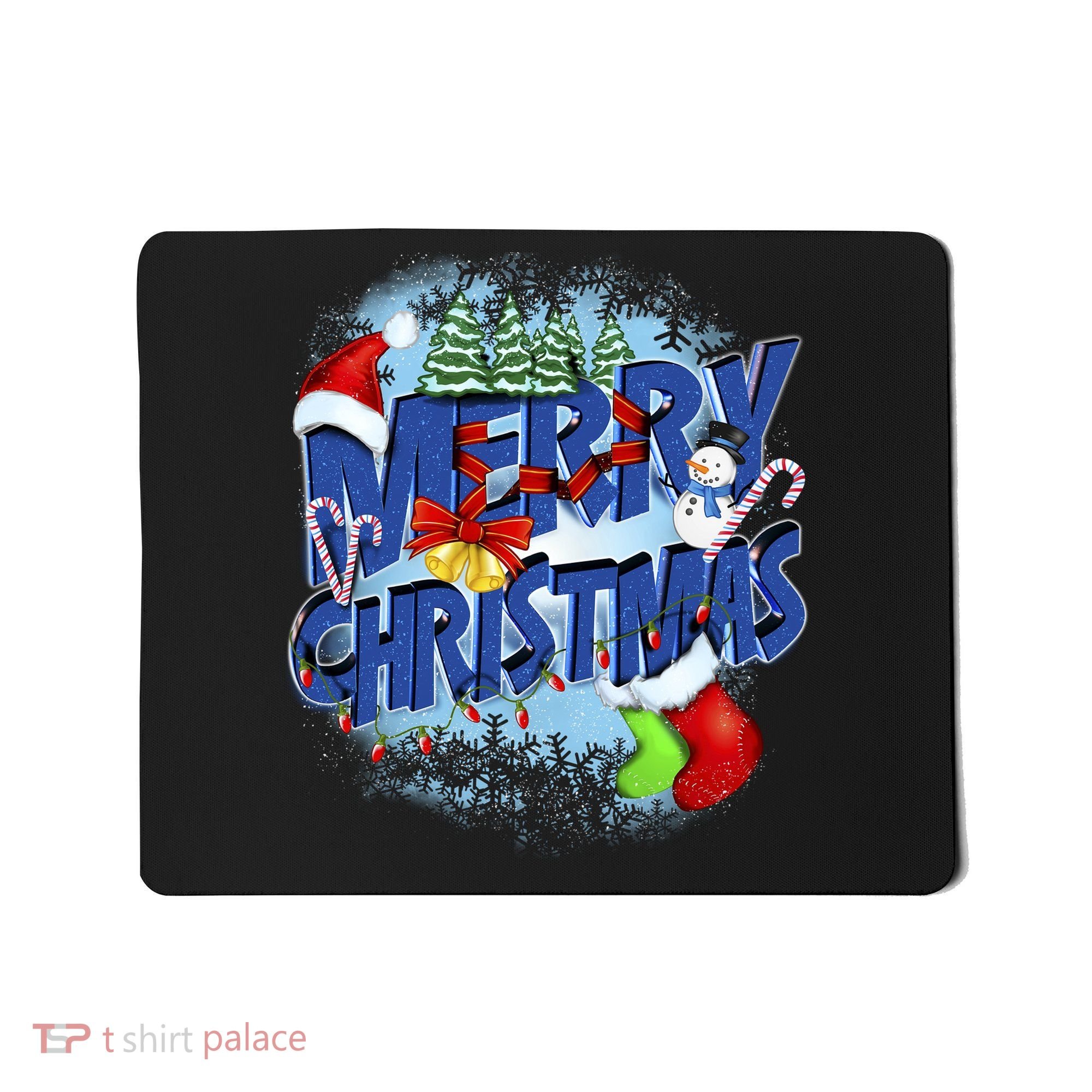 Cute Merry Christmas Word Decoration Mousepad