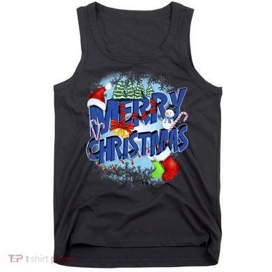 Cute Merry Christmas Word Decoration Tank Top