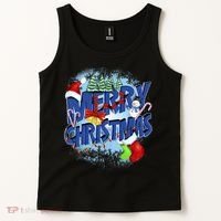 Cute Merry Christmas Word Decoration Tank Top thumb 2