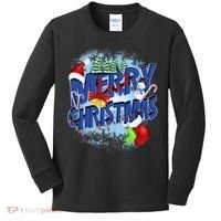 Cute Merry Christmas Word Decoration Kids Long Sleeve Shirt thumb 0