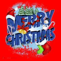 Cute Merry Christmas Word Decoration Santa Hat thumb 1
