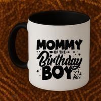 Cute Mommy Of The Birthday Boy  Coffee Mug thumb 2