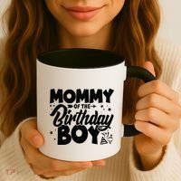 Cute Mommy Of The Birthday Boy  Coffee Mug thumb 3