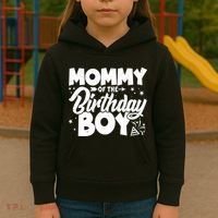 Cute Mommy Of The Birthday Boy  Kids Hoodie thumb 3