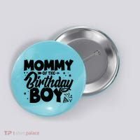 Cute Mommy Of The Birthday Boy  Button thumb 0