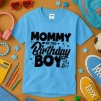Cute Mommy Of The Birthday Boy  Kids T-Shirt thumb 3