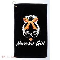 Cute November Girl Birthday Golf Towel thumb 0