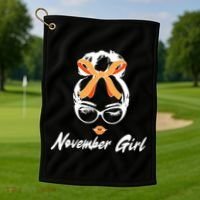 Cute November Girl Birthday Golf Towel thumb 1