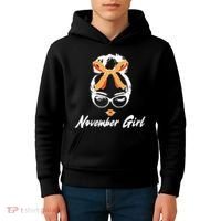 Cute November Girl Birthday Kids Hoodie thumb 4