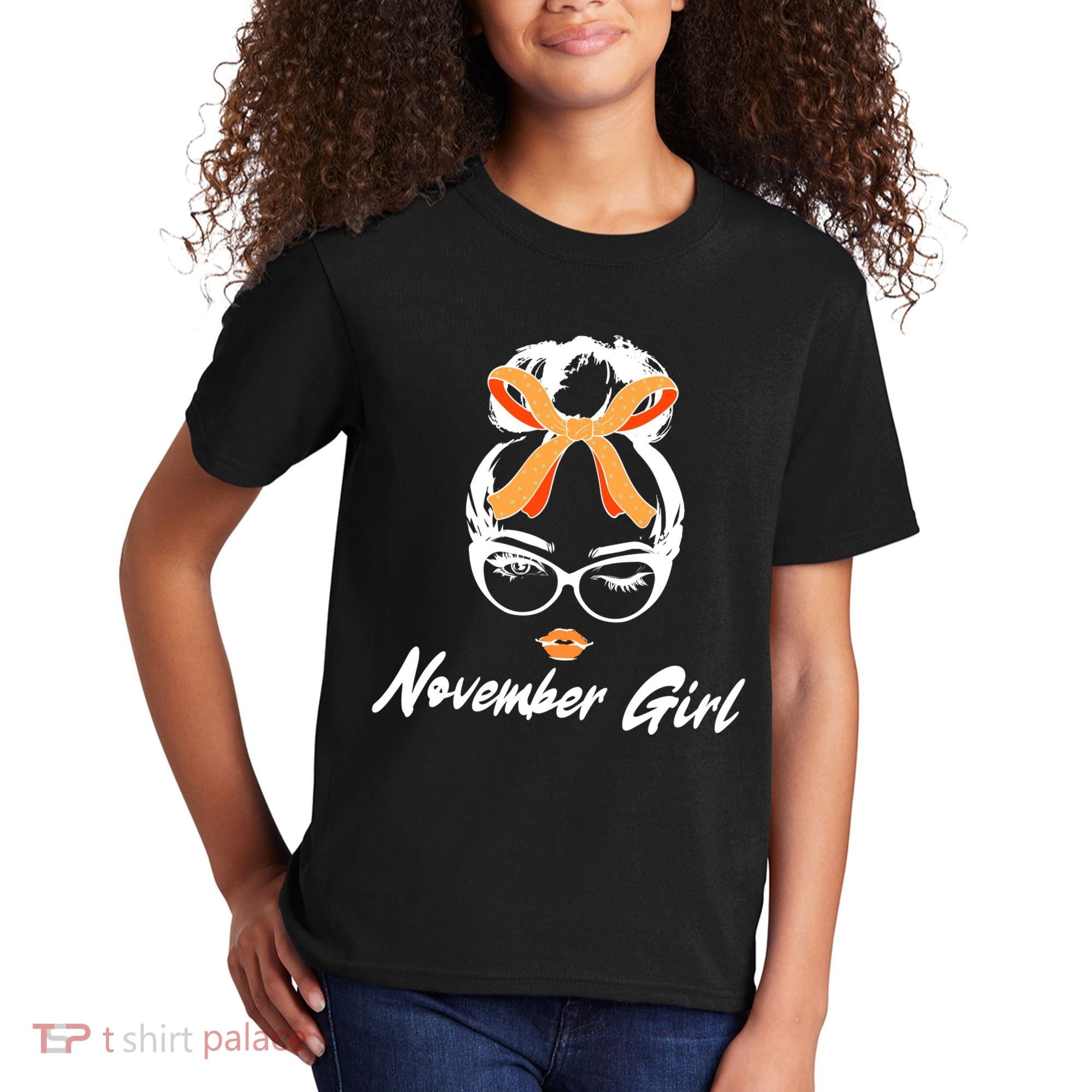 Cute November Girl Birthday Kids T-Shirt