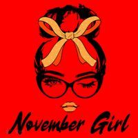 Cute November Girl Birthday Santa Hat thumb 1
