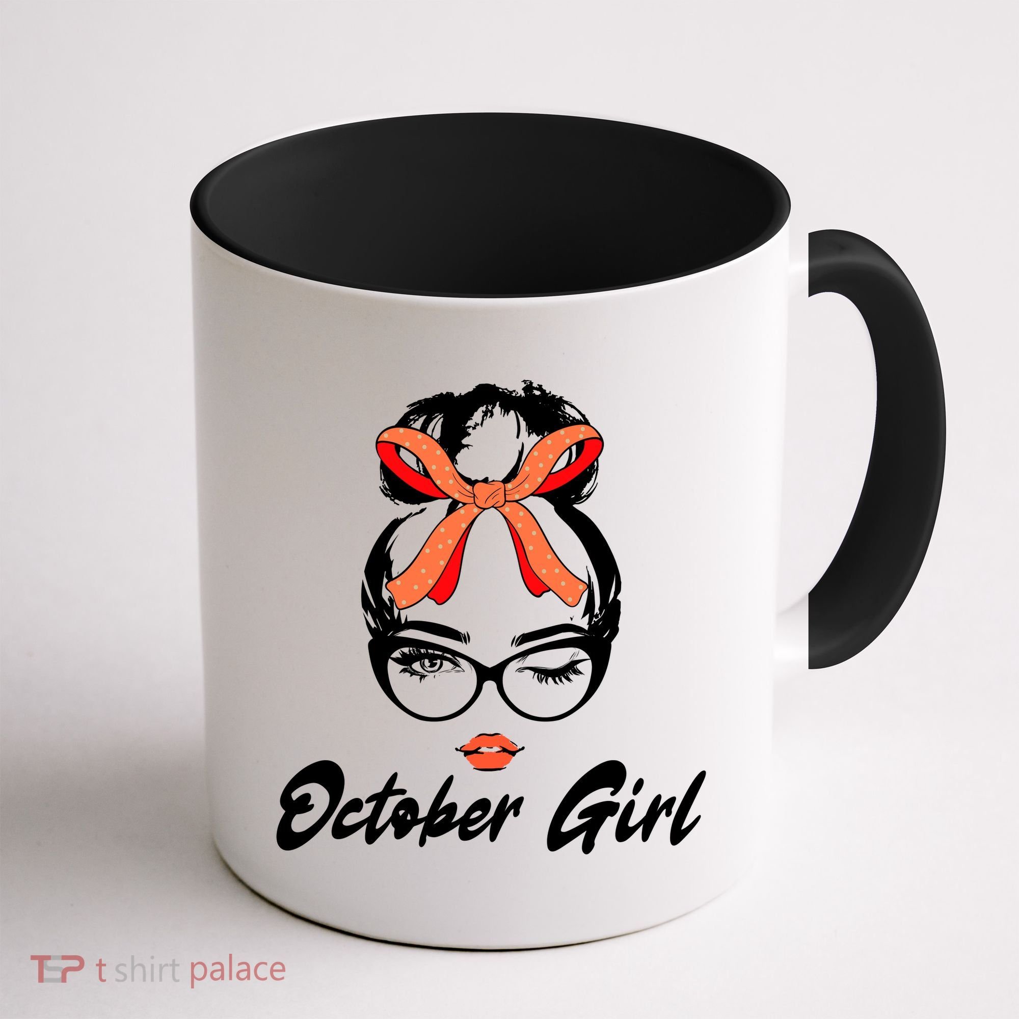 Cute October Girl Birthday Coffee Mug