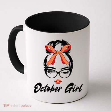 Cute October Girl Birthday Coffee Mug