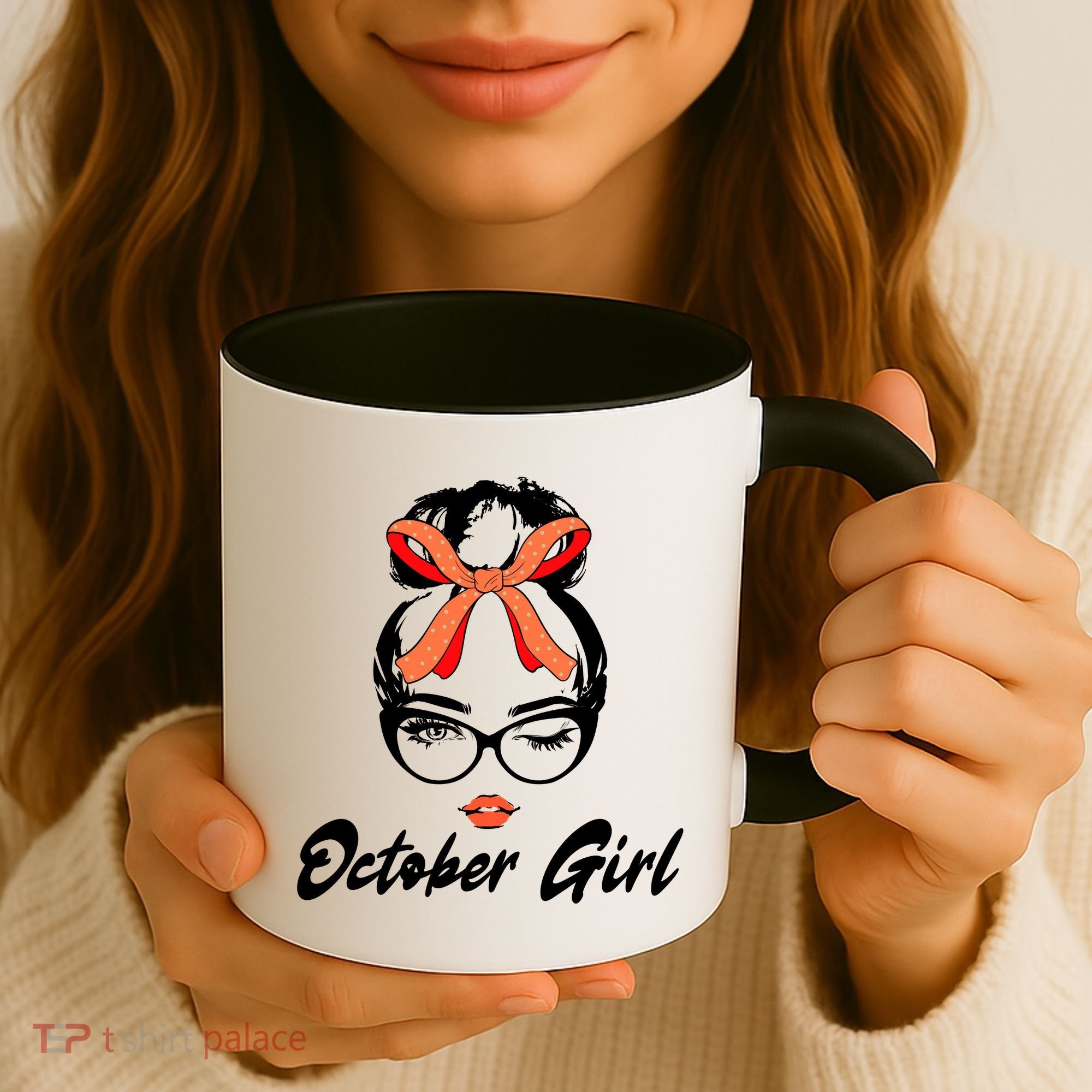 Cute October Girl Birthday Coffee Mug