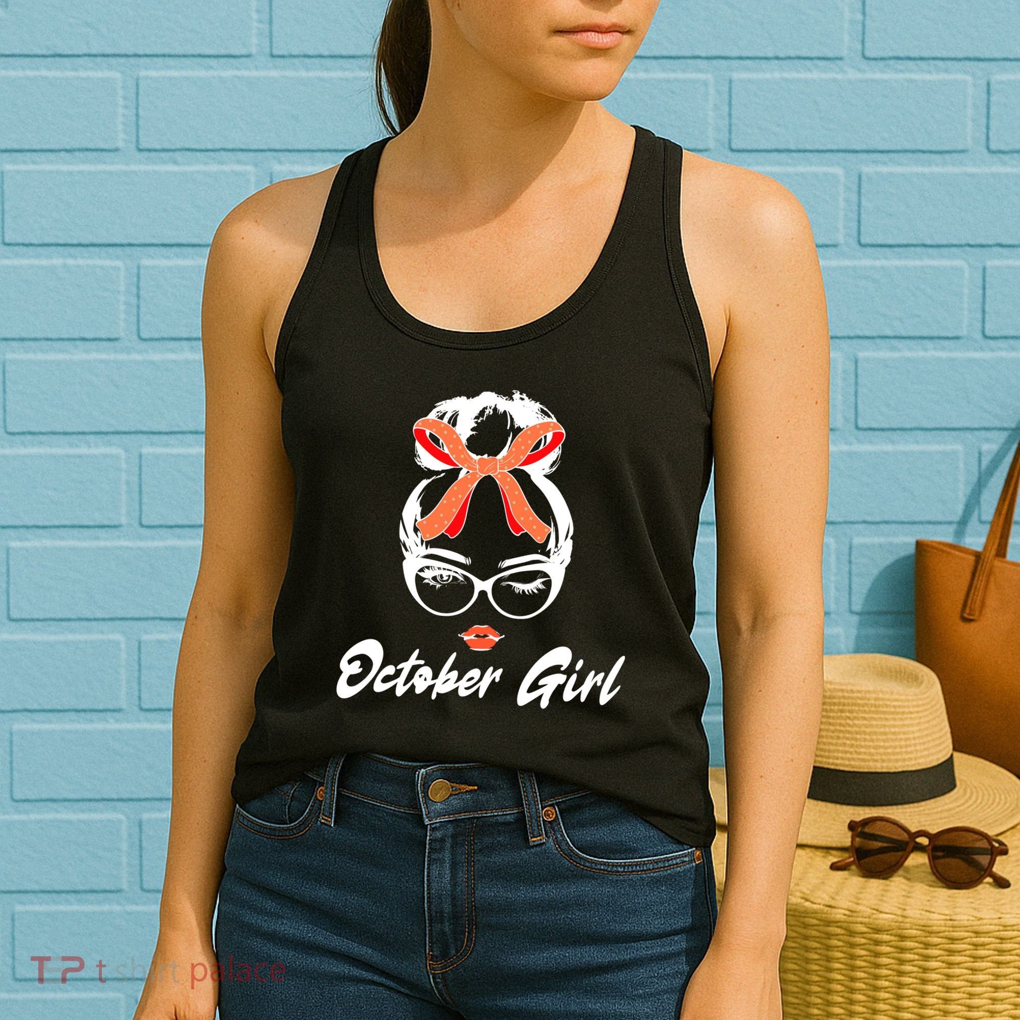 Cute October Girl Birthday Women's Tank Top