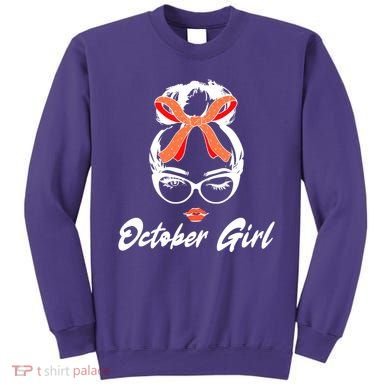 Cute October Girl Birthday Sweatshirt
