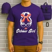 Cute October Girl Birthday T-Shirt thumb 6