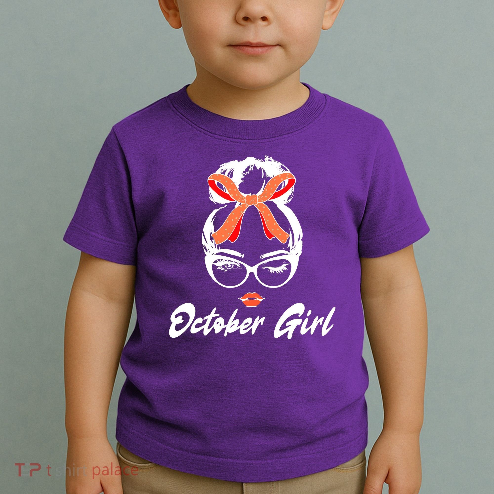 Cute October Girl Birthday Toddler T-Shirt