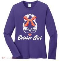 Cute October Girl Birthday Women's Long Sleeve Shirt thumb 0