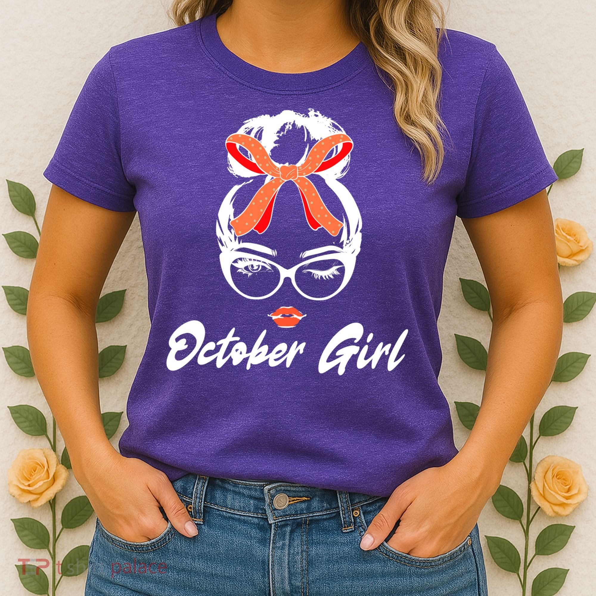 Cute October Girl Birthday Women's T-Shirt