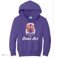 Cute October Girl Birthday Kids Hoodie thumb 0