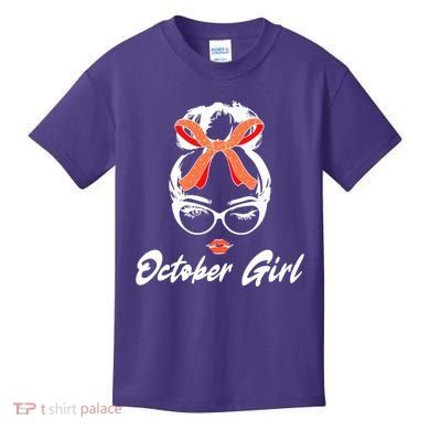 Cute October Girl Birthday Kids T-Shirt
