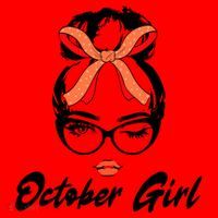 Cute October Girl Birthday Santa Hat thumb 1