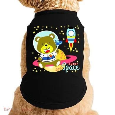 Cute Outer Space Bear Astronaut Doggie Tank