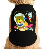 Cute Outer Space Bear Astronaut Doggie Tank thumb 0