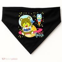 Cute Outer Space Bear Astronaut USA-Made Doggie Bandana thumb 0