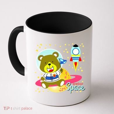 Cute Outer Space Bear Astronaut Coffee Mug