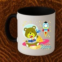 Cute Outer Space Bear Astronaut Coffee Mug thumb 2