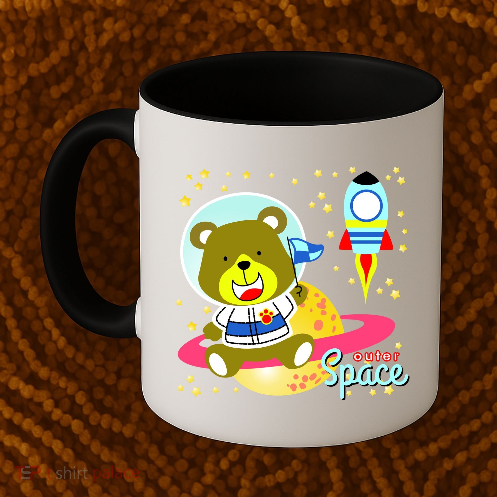 Cute Outer Space Bear Astronaut Coffee Mug