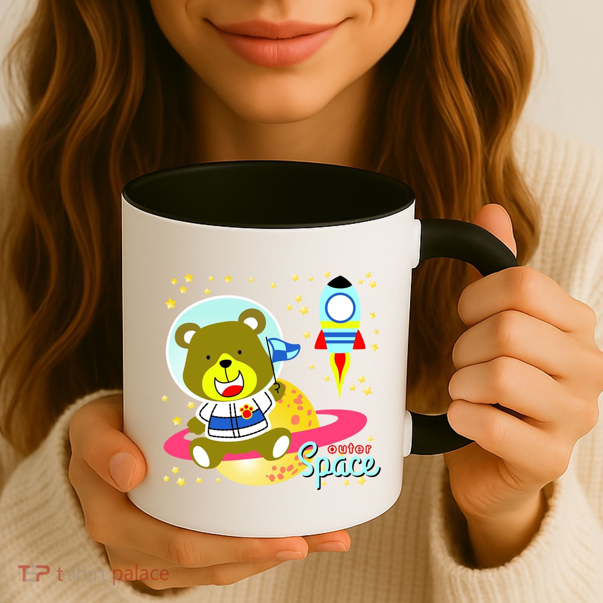 Cute Outer Space Bear Astronaut Coffee Mug