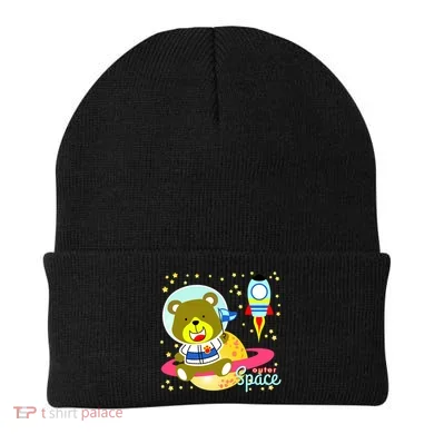 Cute Outer Space Bear Astronaut Beanie