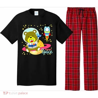 Cute Outer Space Bear Astronaut Pajama Set