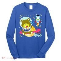 Cute Outer Space Bear Astronaut Long Sleeve Shirt thumb 0
