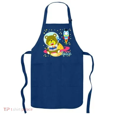Cute Outer Space Bear Astronaut Apron