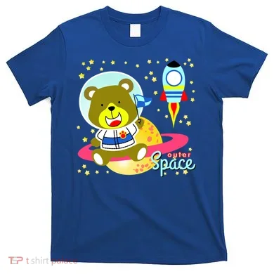 Cute Outer Space Bear Astronaut T-Shirt