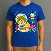 Cute Outer Space Bear Astronaut T-Shirt thumb 3