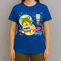 Cute Outer Space Bear Astronaut T-Shirt thumb 4