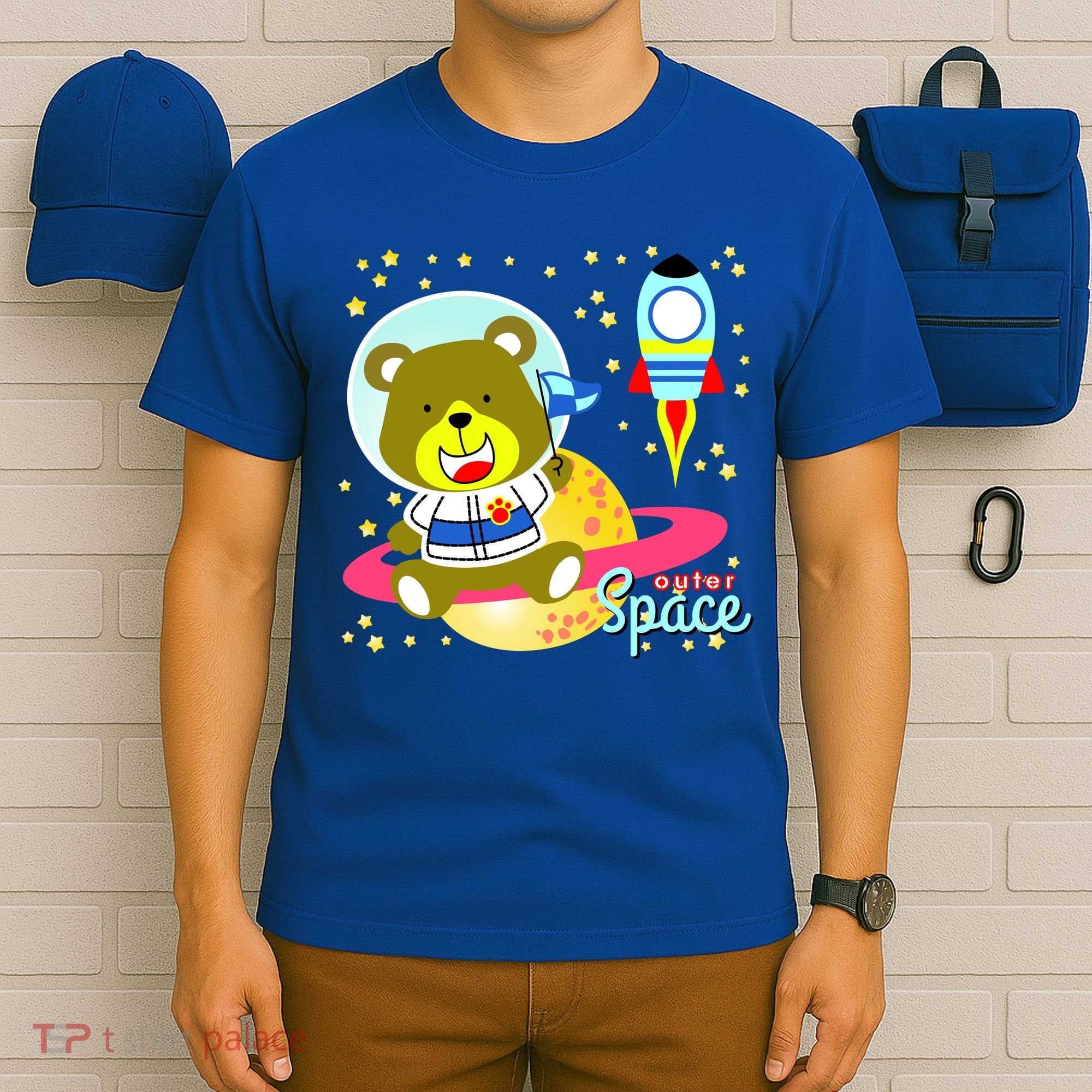 Cute Outer Space Bear Astronaut T-Shirt