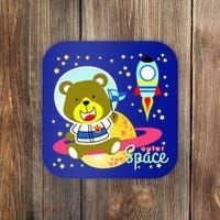 Cute Outer Space Bear Astronaut Coaster thumb 0