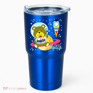 Cute Outer Space Bear Astronaut Tumbler