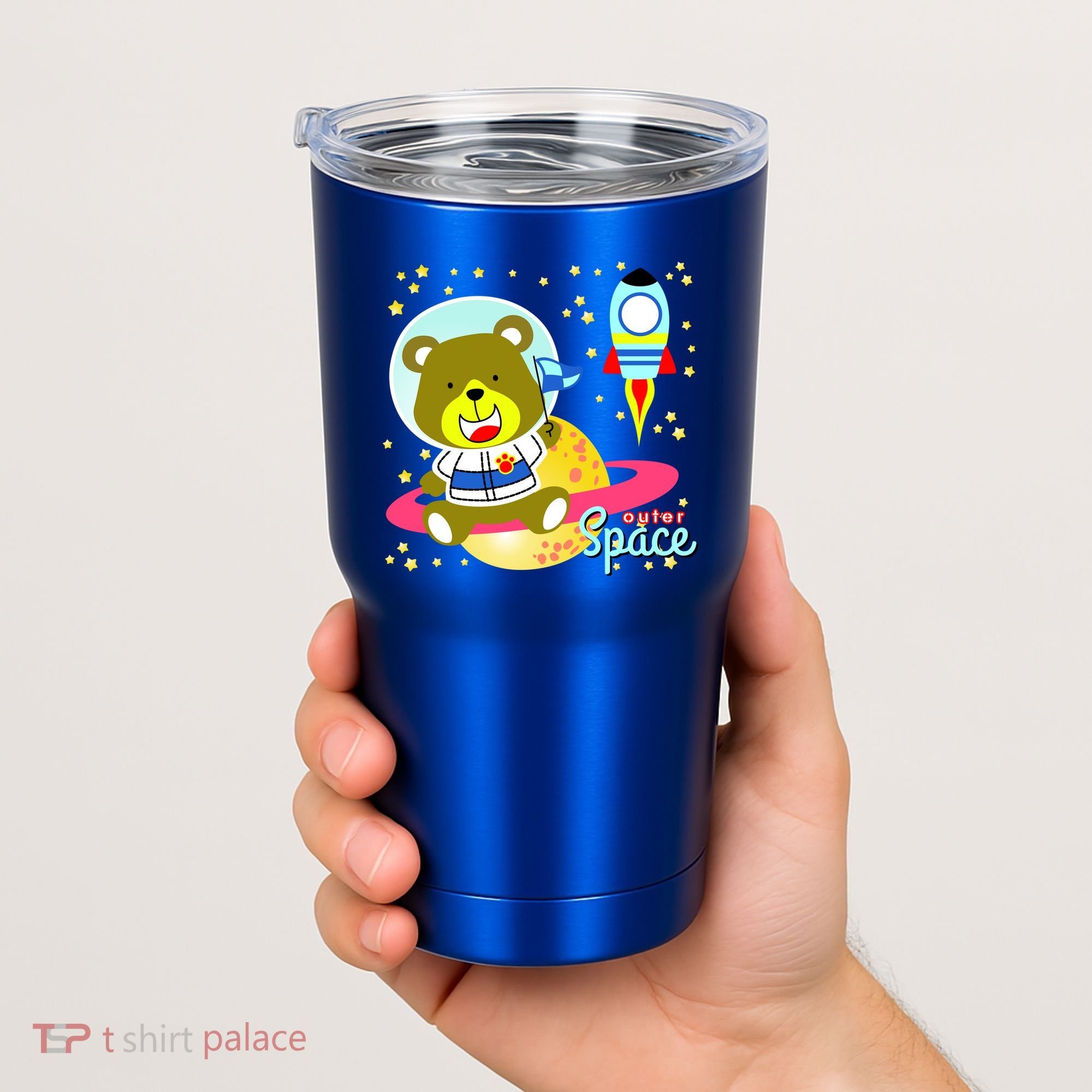 Cute Outer Space Bear Astronaut Tumbler